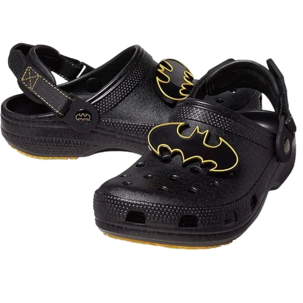 Crocs Adult Unisex Batman Adjustable Black Yellow Clog Men's 5 / Women's 7